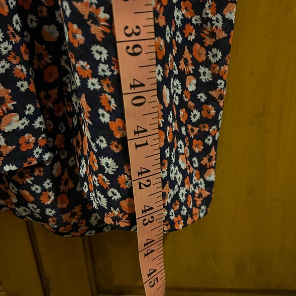 Torrid size 2 floral palazzo pants. Navy & pink - Picture 3 of 5